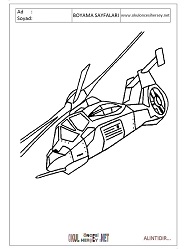 Helikopter boyama sayfaları